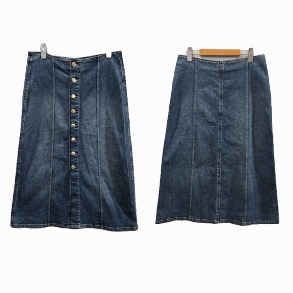 DL1961 Alma A-Line Denim Midi Skirt Size 26 (Fits like US 27/28) - Picture 6 of 8